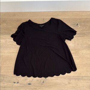 Topshop Black Boxy Short Sleeve Tee